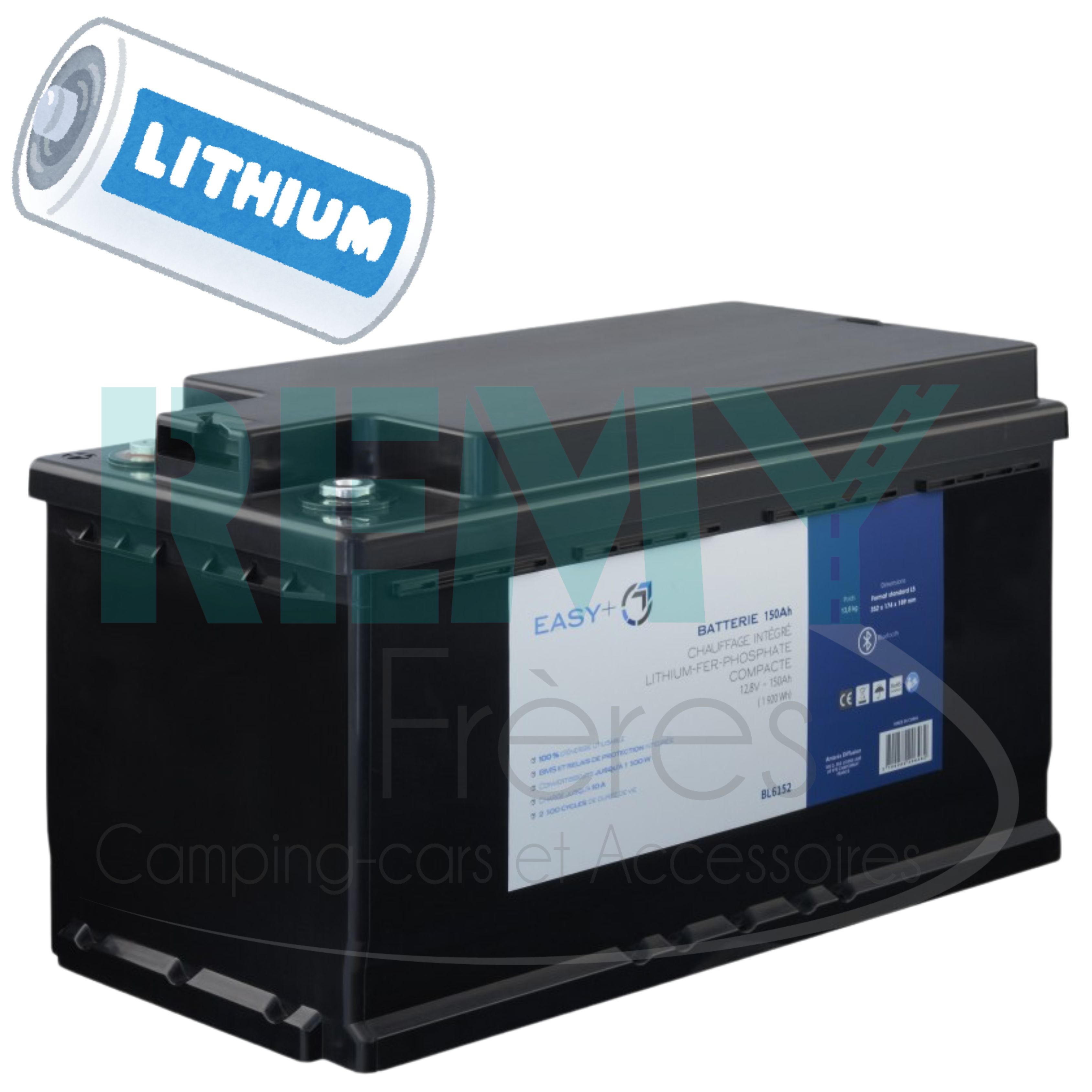 BATTERIE LITHIUM BLUETOOTH 150AH EASY + AVEC CHAUFFAGE